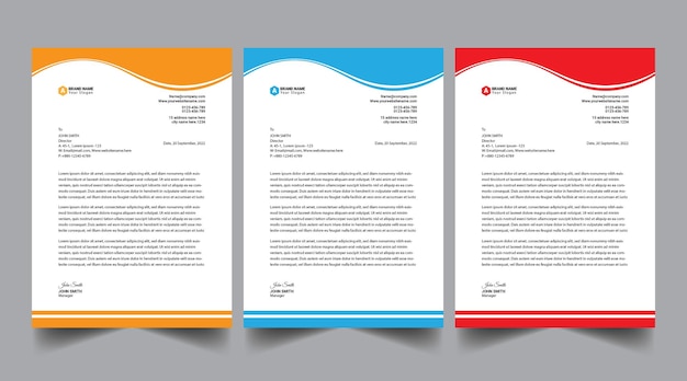 Modern Letterhead Template bundle Vector Design