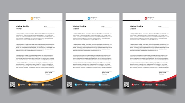 Modern Letterhead Template bundle Vector Design