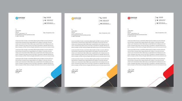 Modern Letterhead Template bundle Vector Design