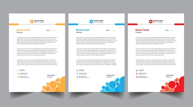 Modern Letterhead Template bundle Vector Design