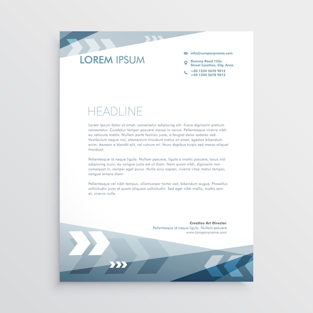 Modern letterhead template