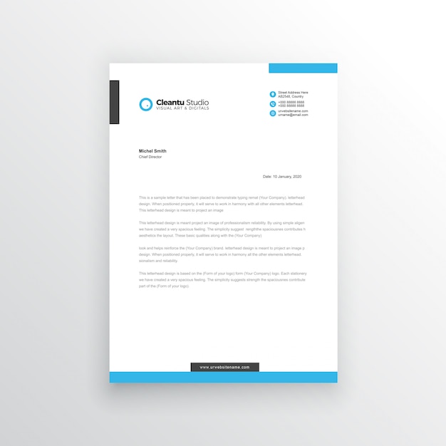 Modern letterhead template