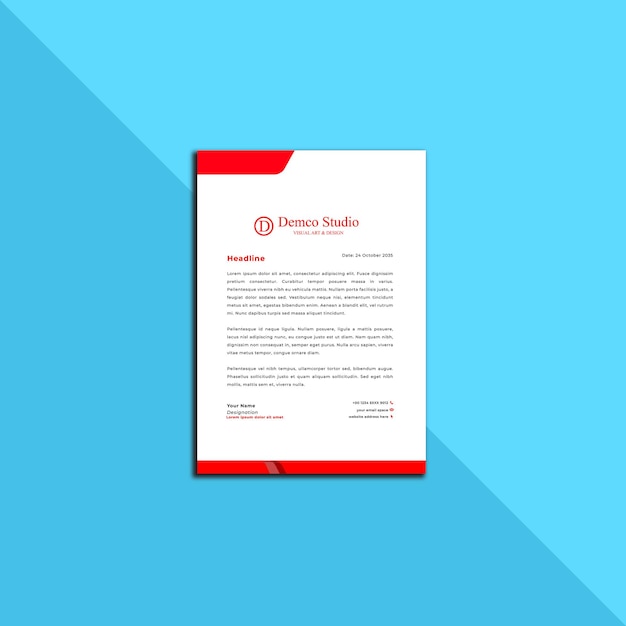 Modern letterhead template