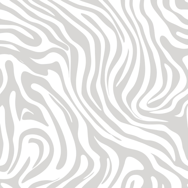 Vector modern light gray and white seamless pattern with an organic fluid texture look of zebra stripes