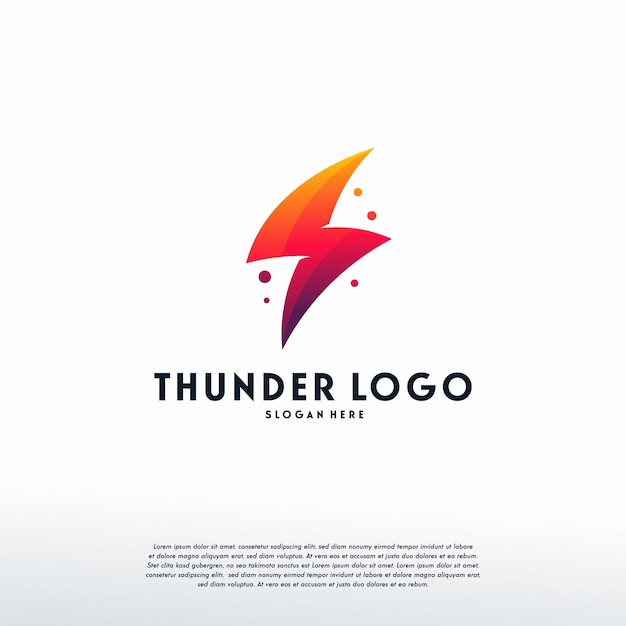 Modern Lightning Thunder logo designs, Electricity logo template, Logo symbol icon