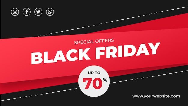 Modern Line Design Black Friday design for advertising banners leaflets and flyers