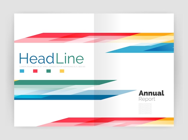 Modern line design motion concept Business annual report brochure templates