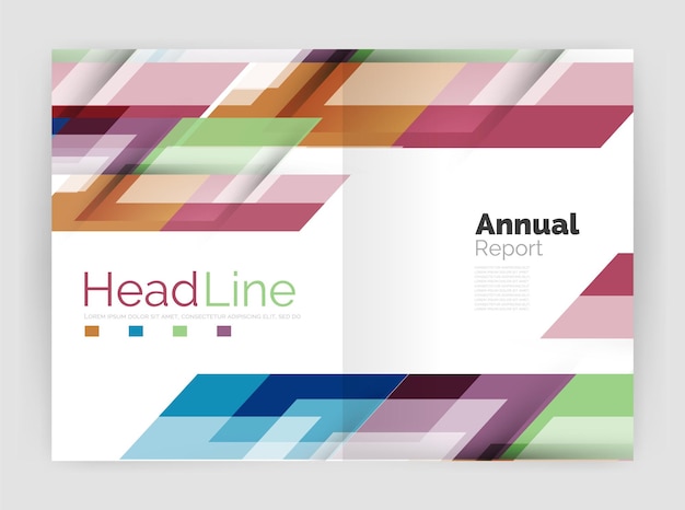 Modern line design motion concept Business annual report brochure templates