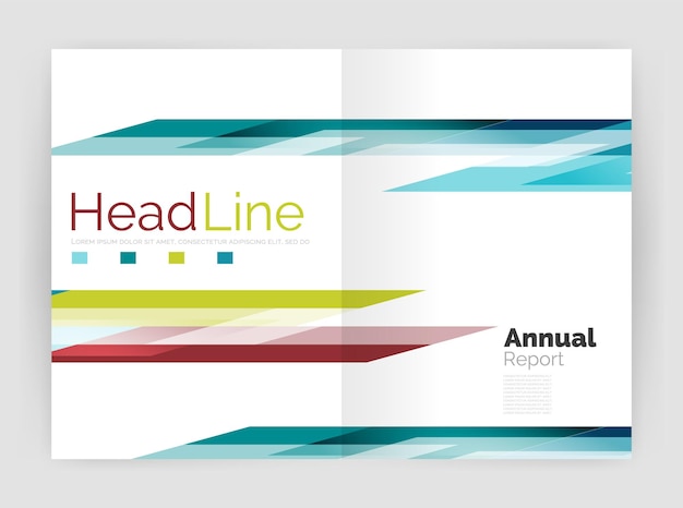 Modern line design motion concept Business annual report brochure templates