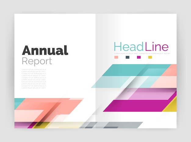 Modern line design motion concept Business annual report brochure templates