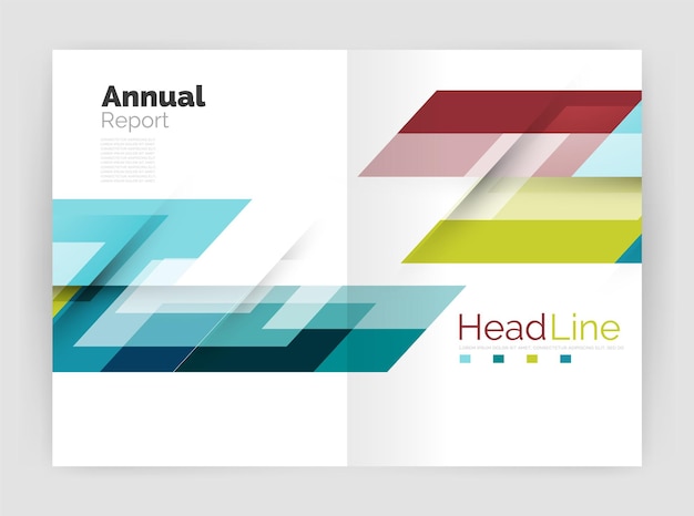 Modern line design motion concept Business annual report brochure templates