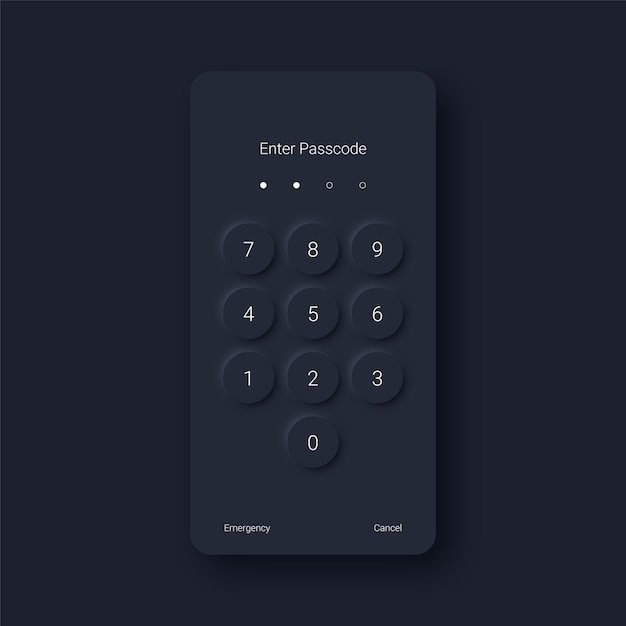 Modern lock screen interface