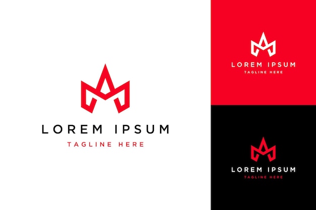 Modern logo design or monogram or initials MA line art