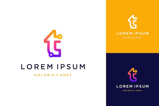 Modern logo design or monogram or initials TS