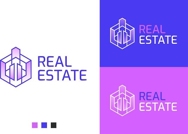 Modern Logo Design for Real Estate with Geometric Shape