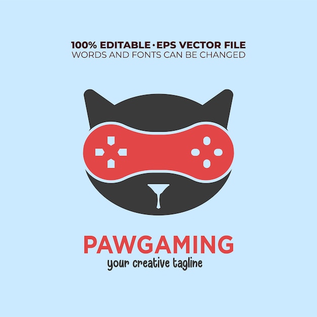 Modern logo gaming animal with editable text