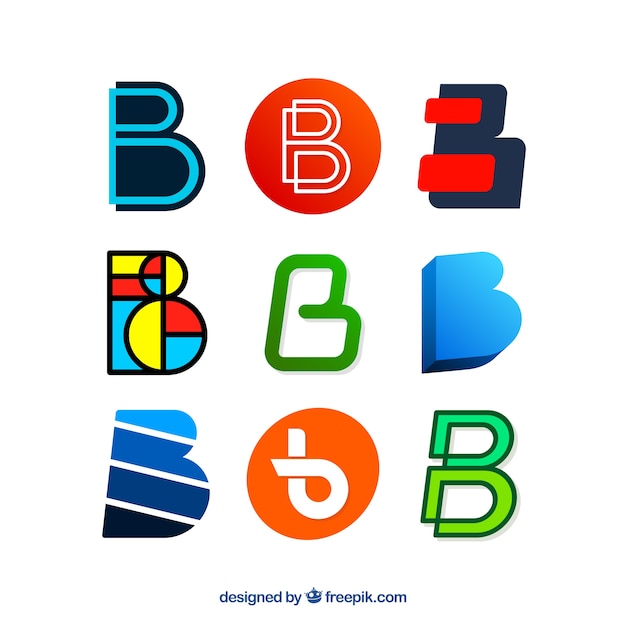 Modern logos collection of letter "b"