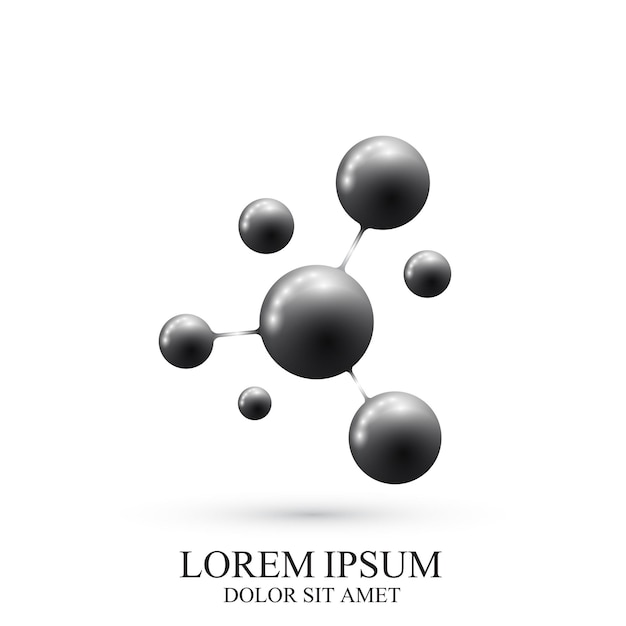 Modern Logotype icon dna and molecule