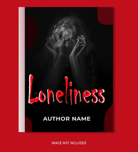 Vector modern loneliness book cover design