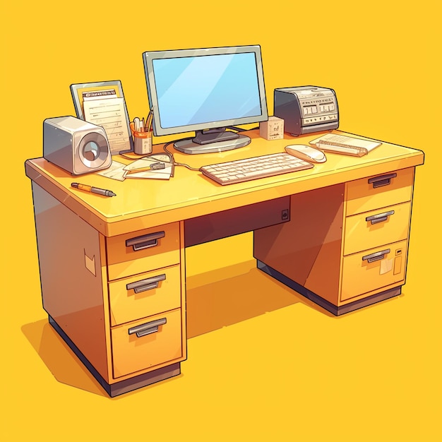 Modern Lshaped desk with storage