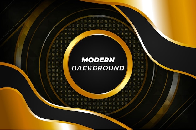 Modern luxury background black and gold with element