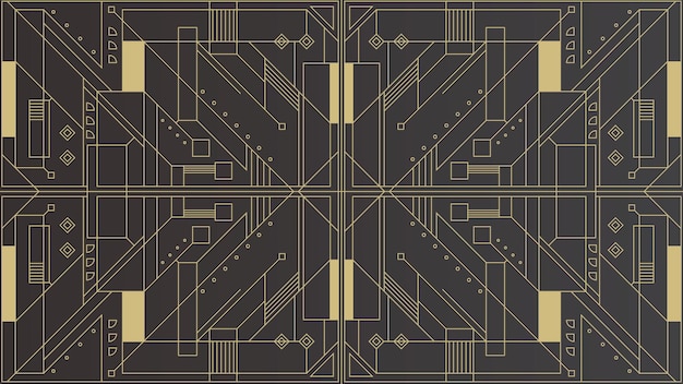 Vector modern luxury black gold art deco pattern geometric background design