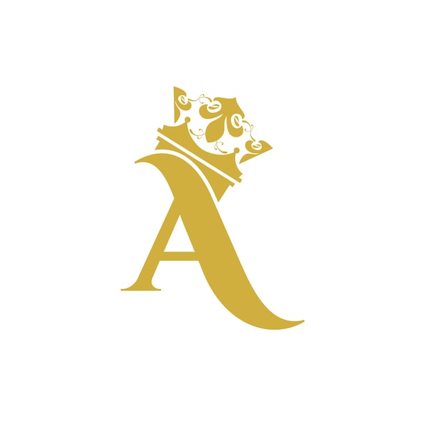 Modern and luxury crown letter design logo