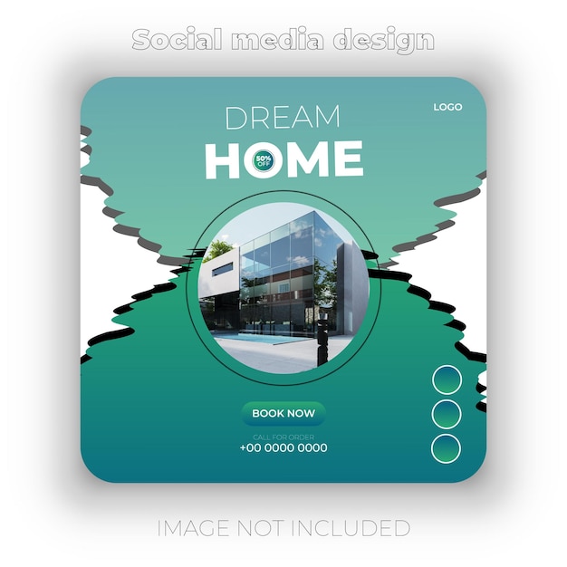 Modern luxury home Social media post and creative design template