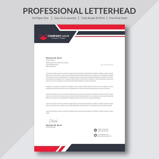 Modern luxury law firm letterhead