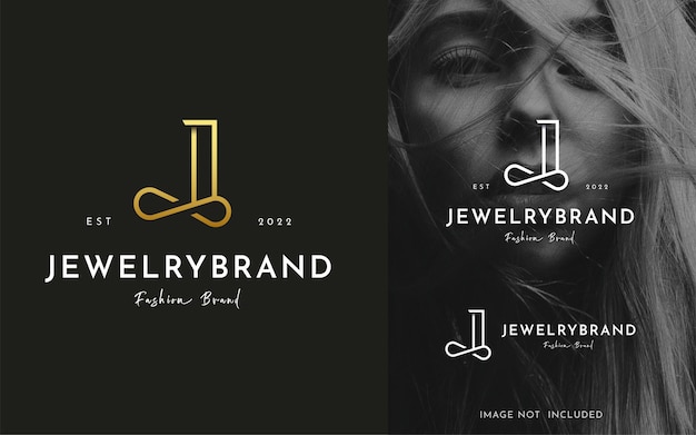 Modern luxury letter J monogram logo design