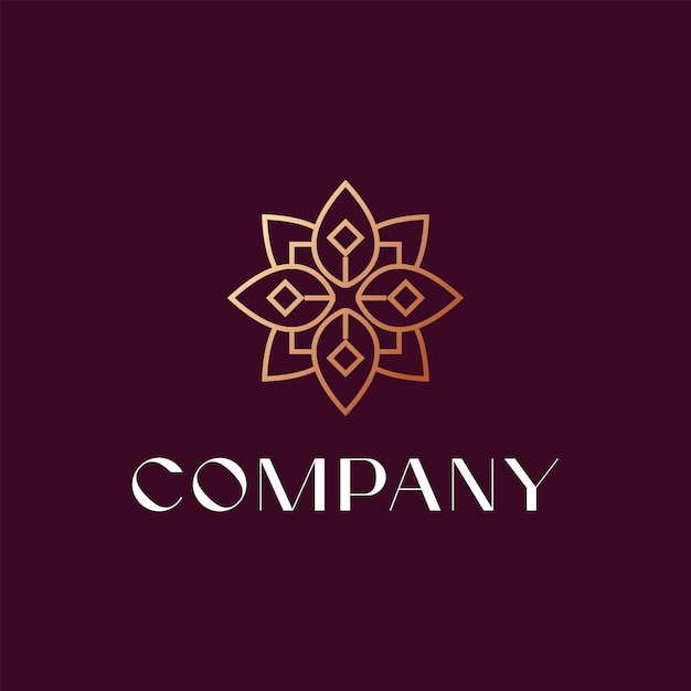 Modern luxury minimalist ornamental logo