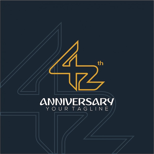 modern and luxury number for the 42nd anniversary