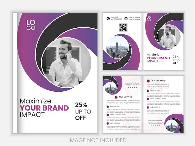 Modern Medical Bi Fold Brochure Design Template or Flyer Design Template