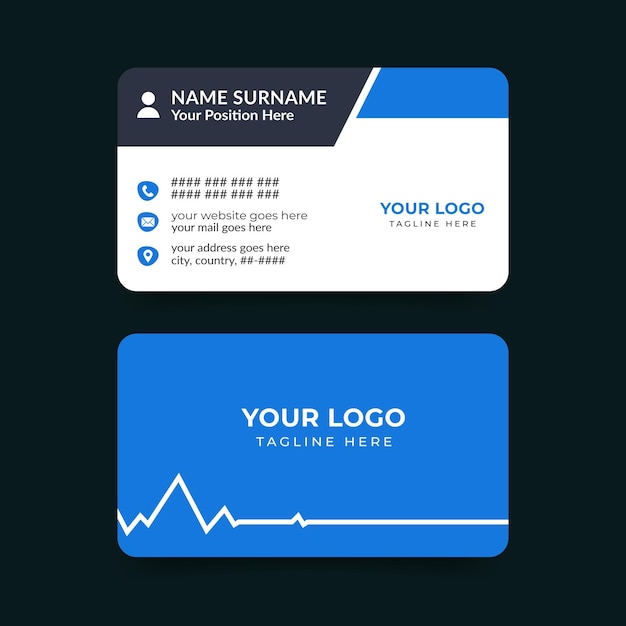 Modern medical business card template design