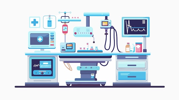 Vector modern medical equipment concept for diagnosis