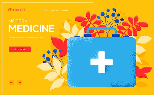 Modern medicine landing page