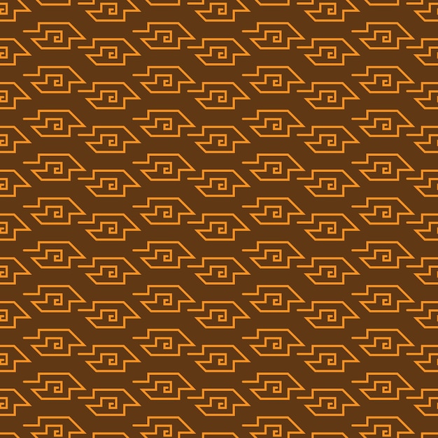 Modern Megamendung Batik Vector Seamless Pattern