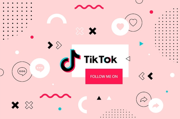 Modern memphis style background for tik tok