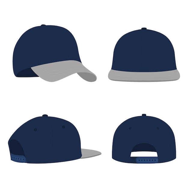 Modern mens hat illustration template