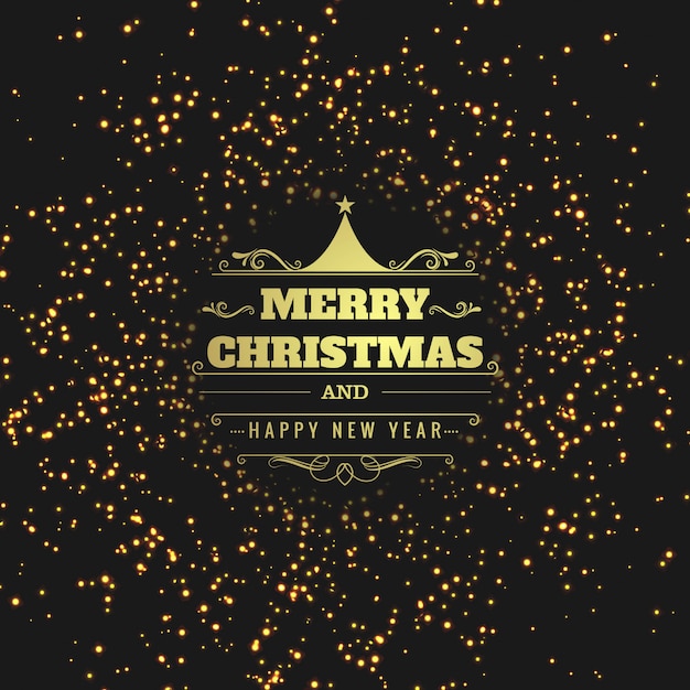 Modern merry christmas glitters background