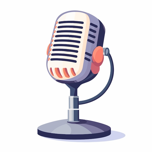 Vector modern microphone mic icon design vector illustration