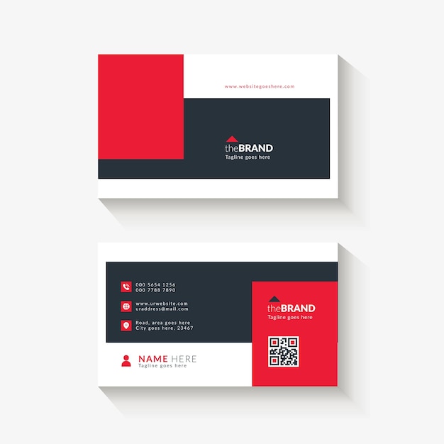 Modern Minimal and clean professional corporate business card template