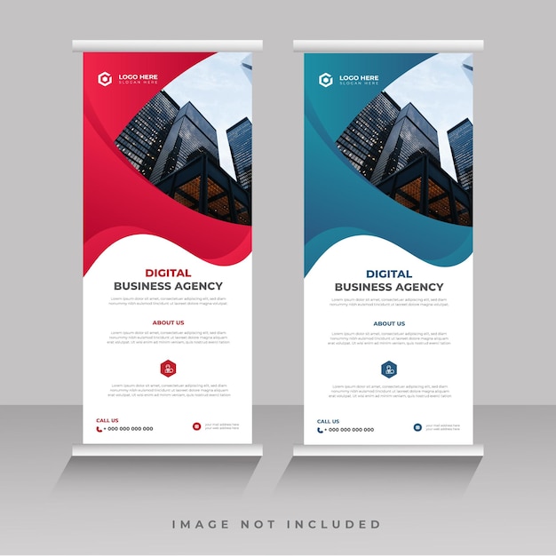 Modern minimal corporate business rollup banner template