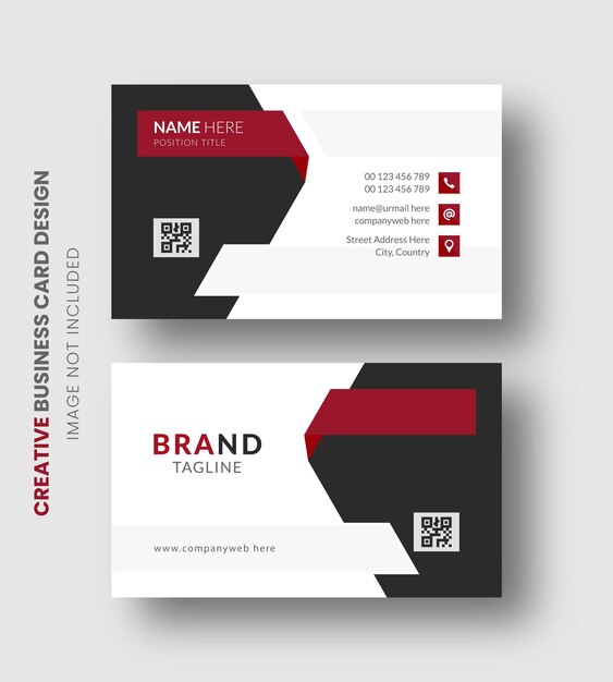 Modern Minimal And Creative Business card design template Premium Vector Design