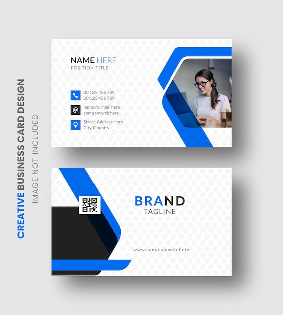 Modern Minimal And Creative Business card design template Premium Vector Design