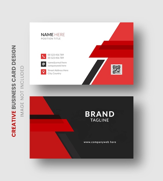 Modern Minimal and Creative Business Card Design Template Premium Vector