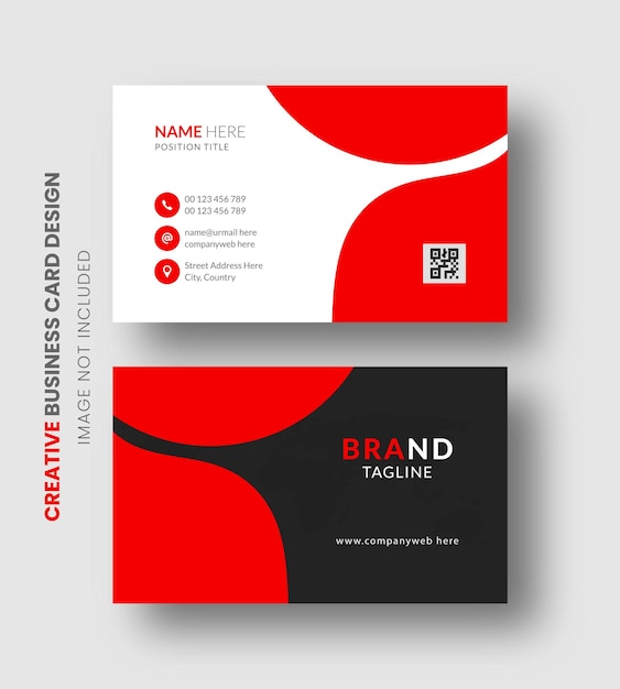 Modern Minimal and Creative Business Card Design Template Premium Vector