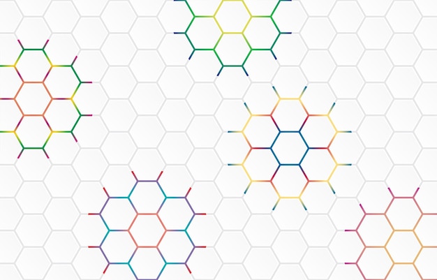 Modern minimal elegant hexagon background