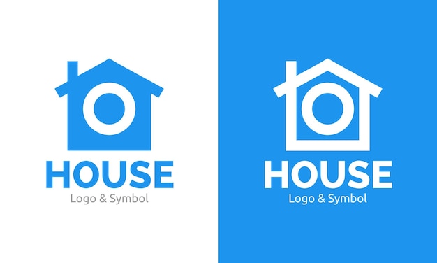 Modern minimal house logo and symbol template