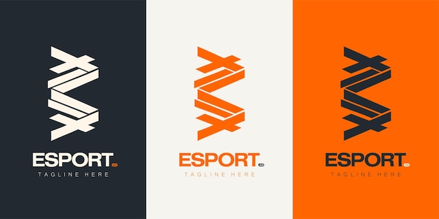 Modern minimal vector sport gaming logo